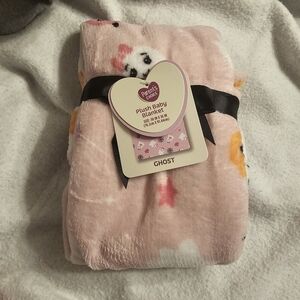Parent's Choice Soft Plush Goth Pink Ghost Baby Blanket